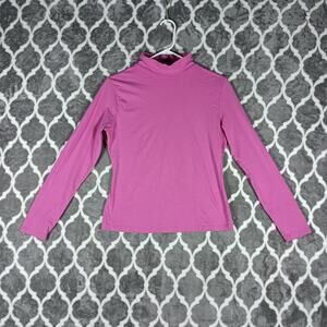 Skyr Shirt Women XS Pink Mock Neck Base Layer Long Sleeve Ski